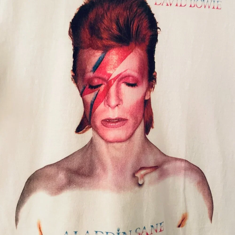 DAVID BOWIE Aladdin Sane T-Shirt Unisex Small Cotton - Picture 2 of 4